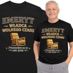 Koszulka męska „Władca Wolnego Czasu” – śmieszna koszulka emeryt, prezent dla emeryta