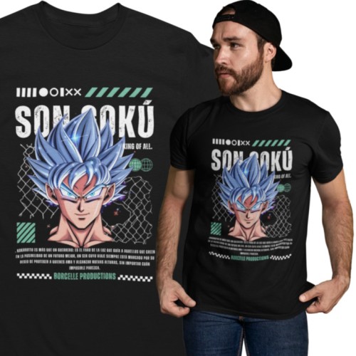 Koszulka męska Dragon Ball Z Goku Ultra Instinct – koszulka anime manga na siłownię gym