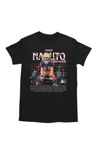 Koszulka męska Naruto Uzumaki Hokage – koszulka anime manga na siłownię gym dla fana Naruto 2