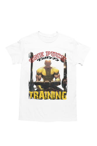 Koszulka męska One Punch Man Saitama – koszulka anime manga na siłownię gym dla fana One Punch Man 2