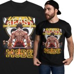 Koszulka męska One Piece Luffy „Beast Mode” – koszulka anime manga na siłownię gym dla fana One Piece