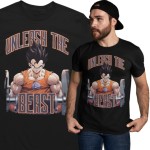 Koszulka męska Dragon Ball Z Gohan „Unleash The Beast” – koszulka anime na siłownię gym dla fana DBZ