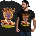 Koszulka męska Dragon Ball Vegeta Super Saiyan – koszulka anime manga streetwear dla fana DBZ