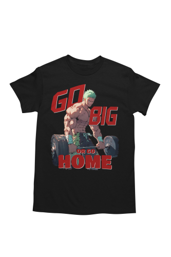 Koszulka męska One Piece Zoro „Go Big Or Go Home” – koszulka anime manga na siłownię gym dla fana One Piece 2