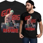 Koszulka męska One Piece Zoro „Go Big Or Go Home” – koszulka anime manga na siłownię gym dla fana One Piece