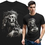 Koszulka męska Jezus Chrystus – religijna koszulka chrześcijańska na Wielkanoc, koszulka z Jezusem