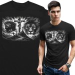 Koszulka męska Jezus Chrystus Krzyż – czarna koszulka religijna chrześcijańska