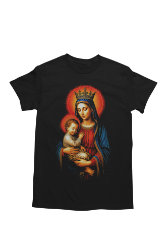 Koszulka religijna Matka Boska z Dzieciątkiem Jezus – chrześcijańska koszulka Maryja 2