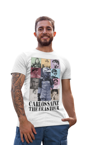 KOSZULKA MĘSKA FORMUŁA 1 WYŚCIGI F1 HISZPAN CARLOS SAINZ SCUDERIA FERRARI