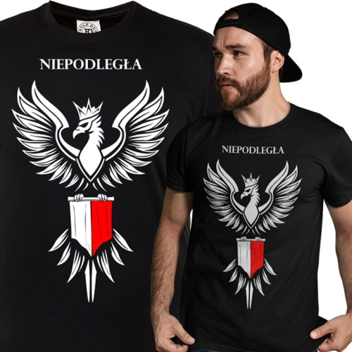 MĘSKA KOSZULKA PATRIOTYCZNA NIEPODLEGŁA POLSKA DZIEŃ NIEPODLEGŁOŚCI 
