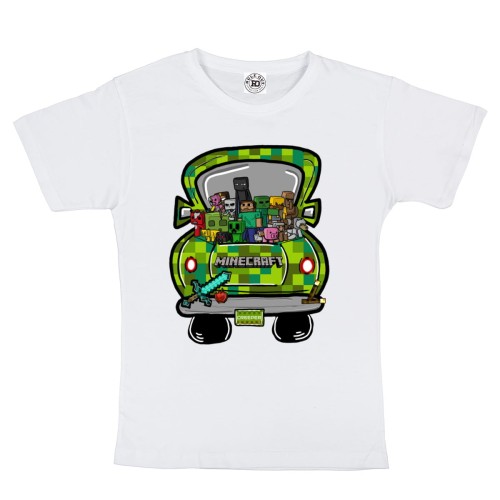 DZIECIĘCA KOSZULKA GRA MINECRAFT SAMOCHÓD MIN01 1