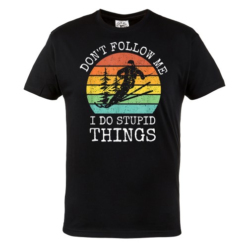  KOSZULKA Z NADRUKIEM NA NARTY NARCIARZ NARCIARSTWO 