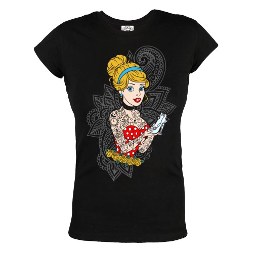 KOSZULKA NA DZIEŃ KOBIET KSIĘŻNICZKA KOPCIUSZEK Z PANTOFELKIEM TATUAŻE