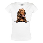 KOSZULKA DAMSKA Z PSEM DLA WIELBICIELKI PSÓW PIESEK COCKER SPANIEL