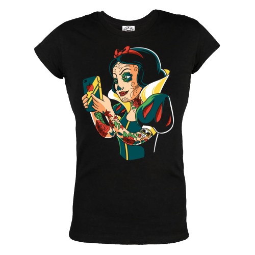 KOSZULKA NA DZIEŃ KOBIET KSIĘŻNICZKA KRÓLEWNA ŚNIEŻKA DIA DE LOS MUERTOS TATUAŻE 