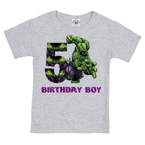 DZIECIĘCA KOSZULKA PREZENT NA 5 URODZINY DLA CHŁOPCA MARVEL HULK BIRTHDAY BOY 
