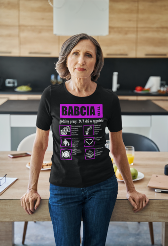DAMSKA KOSZULKA PREZENT NA DZIEŃ BABCI FIRMA BABCIA 