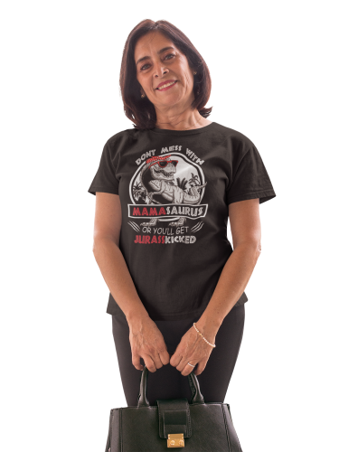 DAMSKA KOSZULKA PREZENT NA DZIEŃ MAMY MAMASAURUS