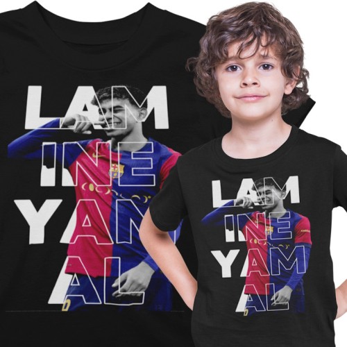 Koszulka dziecięca Barcelona Lamine Yamal nadruk piłkarza prezent fana