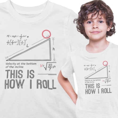 DZIECIĘCA KOSZULKA MATEMATYCZNA THIS IS I ROLL WZÓR NAUKOWY 