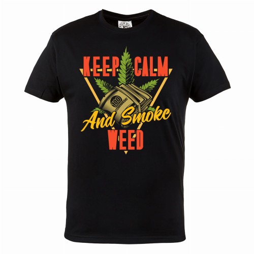 KOSZULKA MARIHUANA ZIOŁO KEEP CALM AND SMOKE WEED 39
