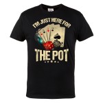  MĘSKA KOSZULKA POKER TEXAS HOLDEM KARTY TALIA KASYNO ŻETONY I'M JUST HERE FOR THE POT
