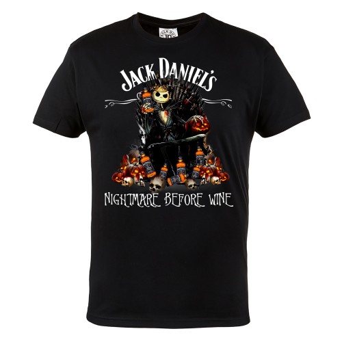 MĘSKA KOSZULKA Z NADRUKIEM JACK SKELLINGTON JACK DANIELS WHISKY HAL122 