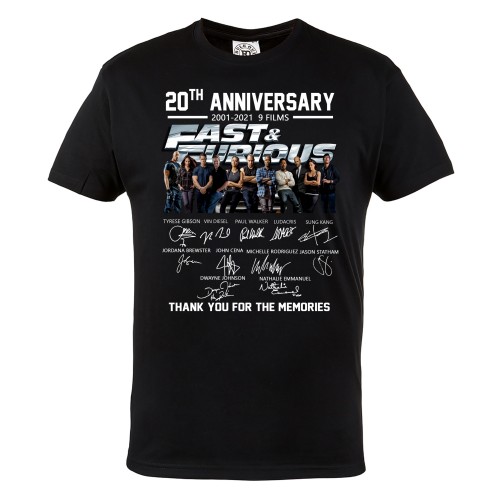  KOSZULKA FILMOWA SZYBCY I WŚCIEKLI FAST AND FURIOUS AUTOGRAFY
