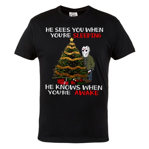 MĘSKA KOSZULKA ŚWIĄTECZNA Z NADRUKIEM PIĄTEK 13 