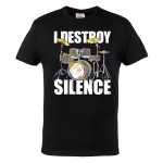 MĘSKA KOSZULKA MUZYCZNA MUZYKA ROCK PERKUSJA I DESTROY SILENCE