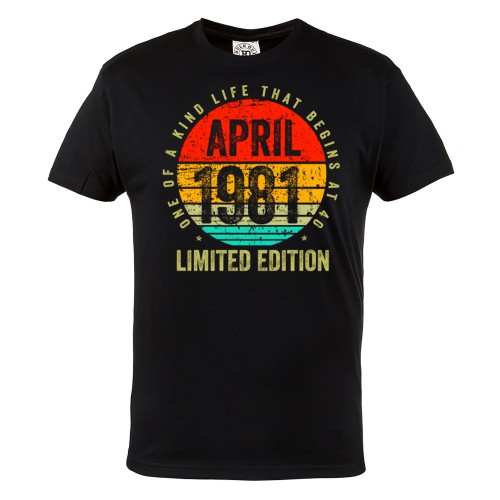 MĘSKA KOSZULKA NA  URODZINY KWIECIEŃ 1981