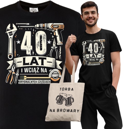 MĘSKA KOSZULKA PREZENT NA 40 URODZINY DLA FACETA