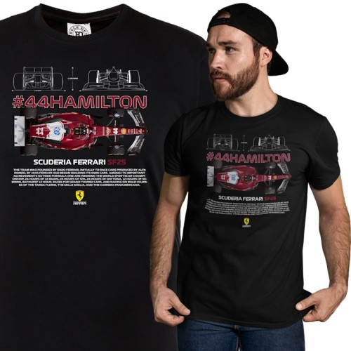 MĘSKA KOSZULKA F1 WYŚCIGI FORMUŁA 1 SCUDERIA FERRARI TEAM LEWIS HAMILTON