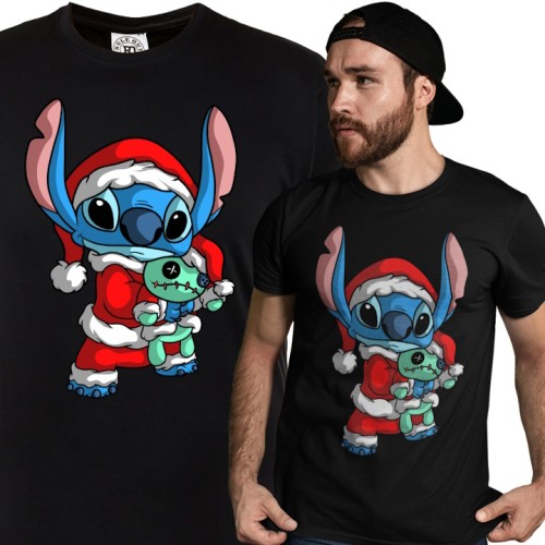 MĘSKA KOSZULKA ŚWIĄTECZNA BOŻE NARODZENIE STITCH 