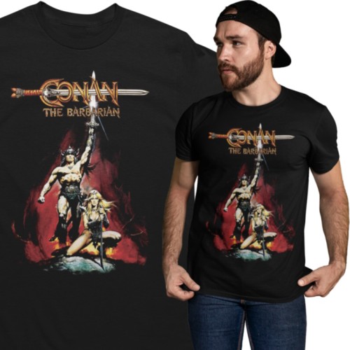 Koszulka męska filmowa Conan Barbarzyńca fantasy kultowy film