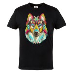 MĘSKA KOSZULKA BAWEŁNIANA Z WILKIEM WOLF WILK