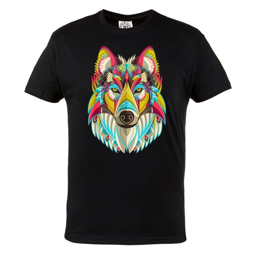  MĘSKA KOSZULKA BAWEŁNIANA Z WILKIEM WOLF WILK