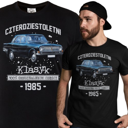  KOSZULKA PREZENT NA URODZINY 1985 CZTERDZIESTOLETNI KLASYK WOŁGA 