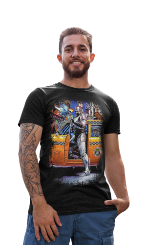 MĘSKA KOSZULKA FILMOWA Z NADRUKIEM ROBOCOP