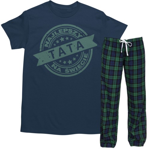 Piżama dla taty „Najlepszy Tata na świecie” – idealny prezent dla ojca, komplet nocny męski 1
