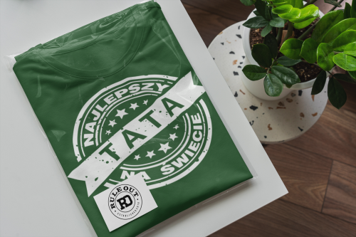 Komplet piżamowy męski dla taty – koszulka z napisem „Najlepszy Tata” + spodnie w kratę prezent 4