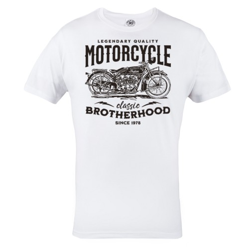 Koszulka męska Motorcycle Classic – biały t-shirt motocykl vintage, prezent dla motocyklisty 2