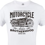 Koszulka męska Motorcycle Classic – biały t-shirt motocykl vintage, prezent dla motocyklisty