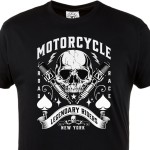 Koszulka męska Motorcycle Road Race – czarny t-shirt motocyklowy skull, Legendary Riders