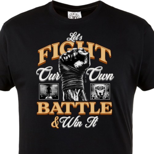Koszulka Let’s Fight Our Own Battle – boks, MMA, motywacja, siłownia, t-shirt dla fightera 1