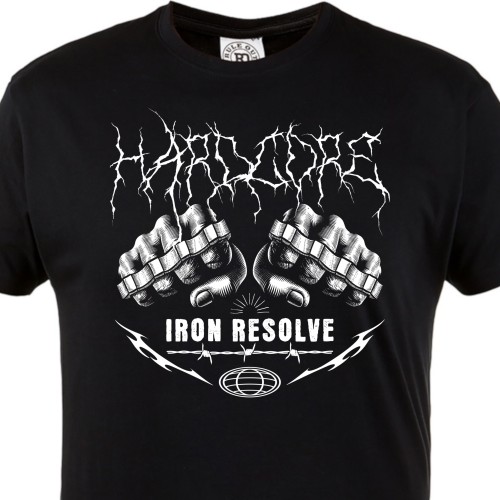 Koszulka Hardcore Iron Resolve – boks, MMA, siłownia, knuckle fighter, t-shirt sportowy 1