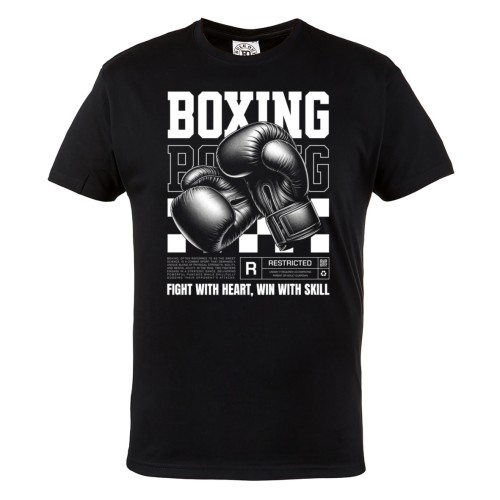 Koszulka Boxing Fight With Heart – rękawice bokserskie, MMA, siłownia, t-shirt sportowy 2