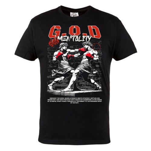 Koszulka GOD Mentality – boks, MMA, fighter mindset, siłownia, t-shirt sportowy 2