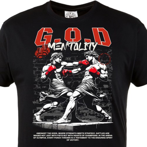 Koszulka GOD Mentality – boks, MMA, fighter mindset, siłownia, t-shirt sportowy 1