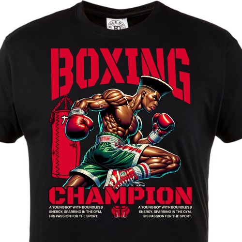 Koszulka Boxing Champion – bokser trening, gym, fighter, boks, MMA, sportowa koszulka motywacyjna 1